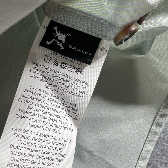 Oakley Iconic Button Up Tech Over Shirt Mint Green Size Large - Picture 7 of 10